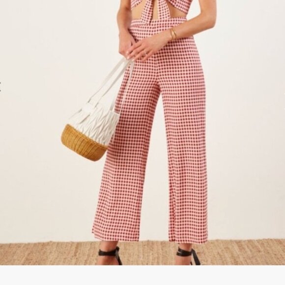 Reformation Gingham Pants - Picture 3 of 12